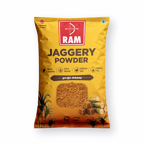 Ram Jaggery Powder 1KG Pouch